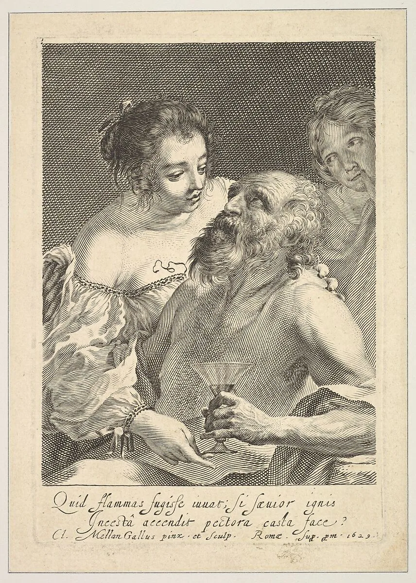 Lot and His Daughters — Claude Mellan