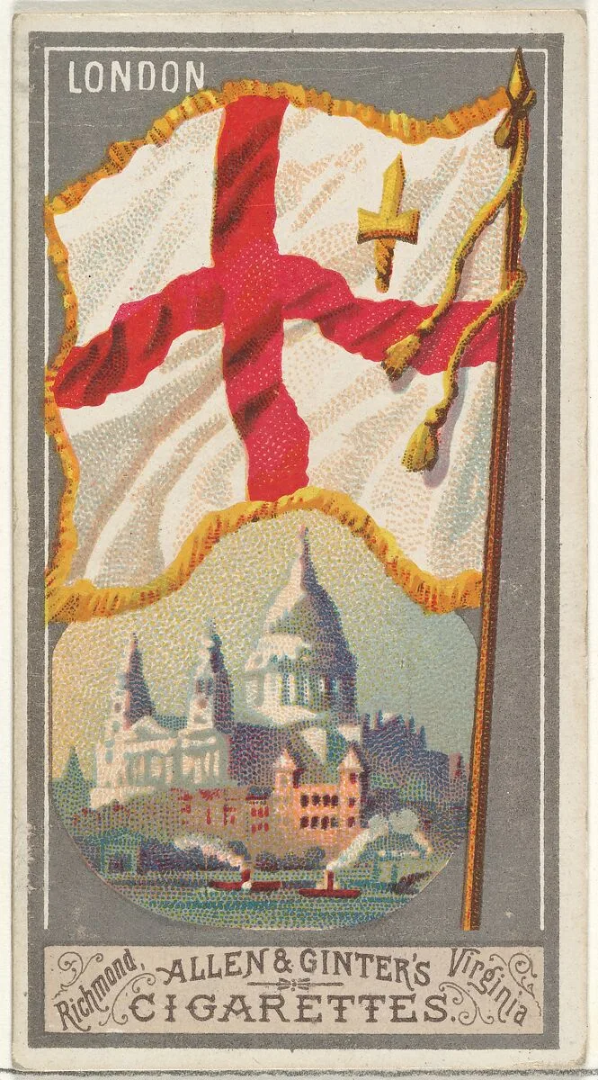 London, from the City Flags series (N6) for Allen & Ginter Cigarettes Brands — Allen & Ginter