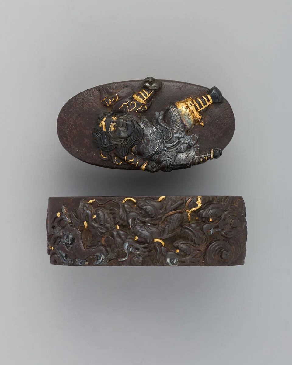 Sword-Hilt Collar and Pommel (Fuchigashira) — Unknown