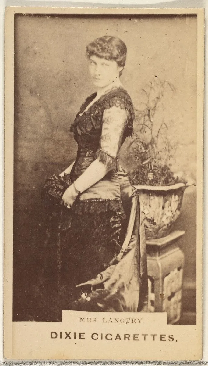 Mrs. Langtry, from the Actors and Actresses series (N45, Type 1) for Dixie Cigarettes — Allen & Ginter