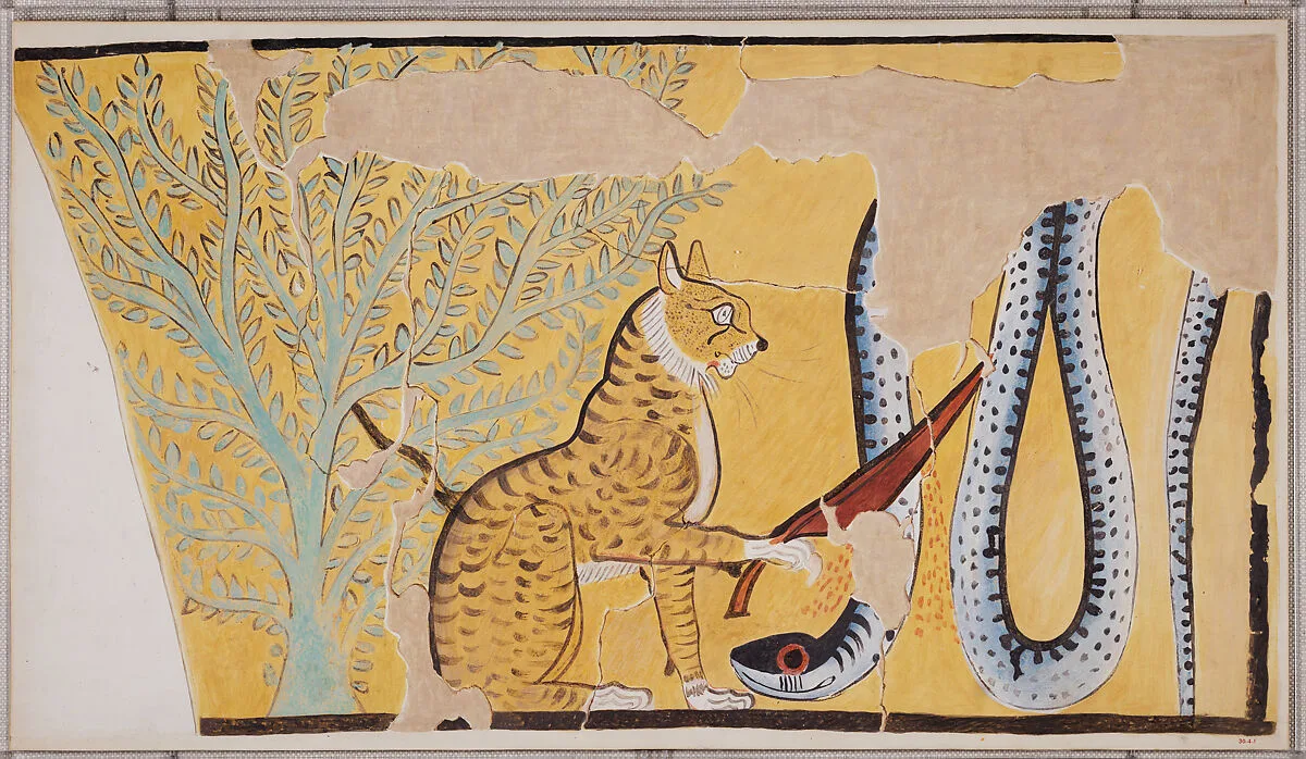 Cat Killing a Serpent — Charles K. Wilkinson