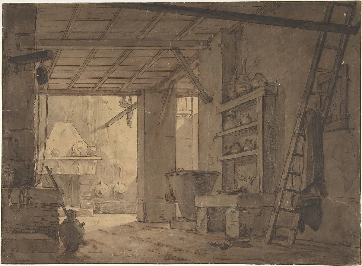 Interior of Farm House — Anonymous, German, 19th century|Anonymous, German, 18th century