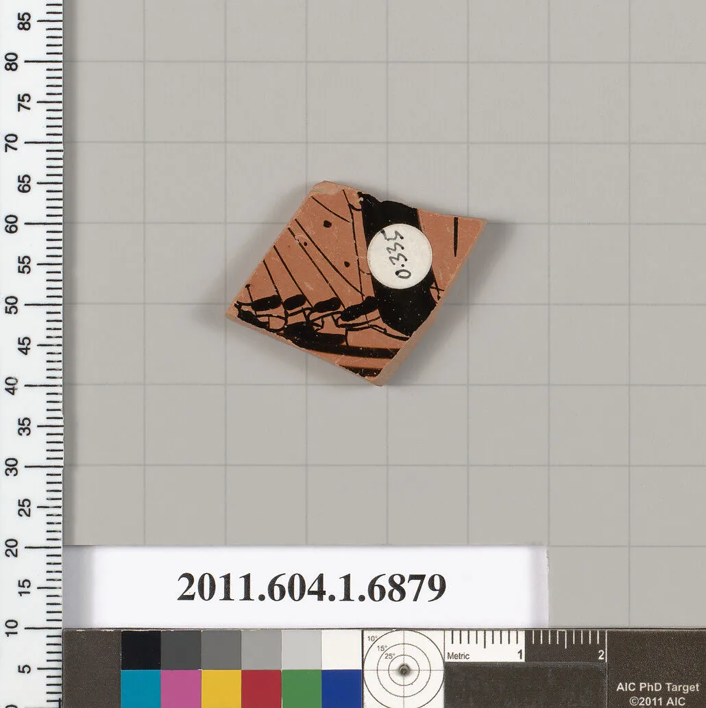 Terracotta fragment of a kylix (drinking cup) — Brygan