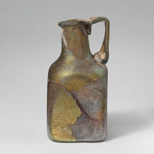 Glass square bottle