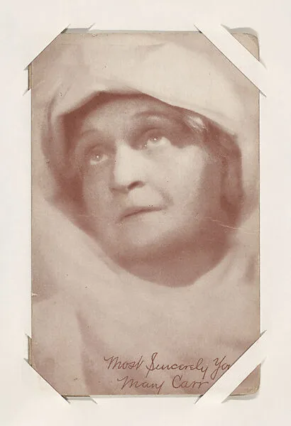 Mary Carr from Movie Stars Exhibit Cards series (W401) — Unknown