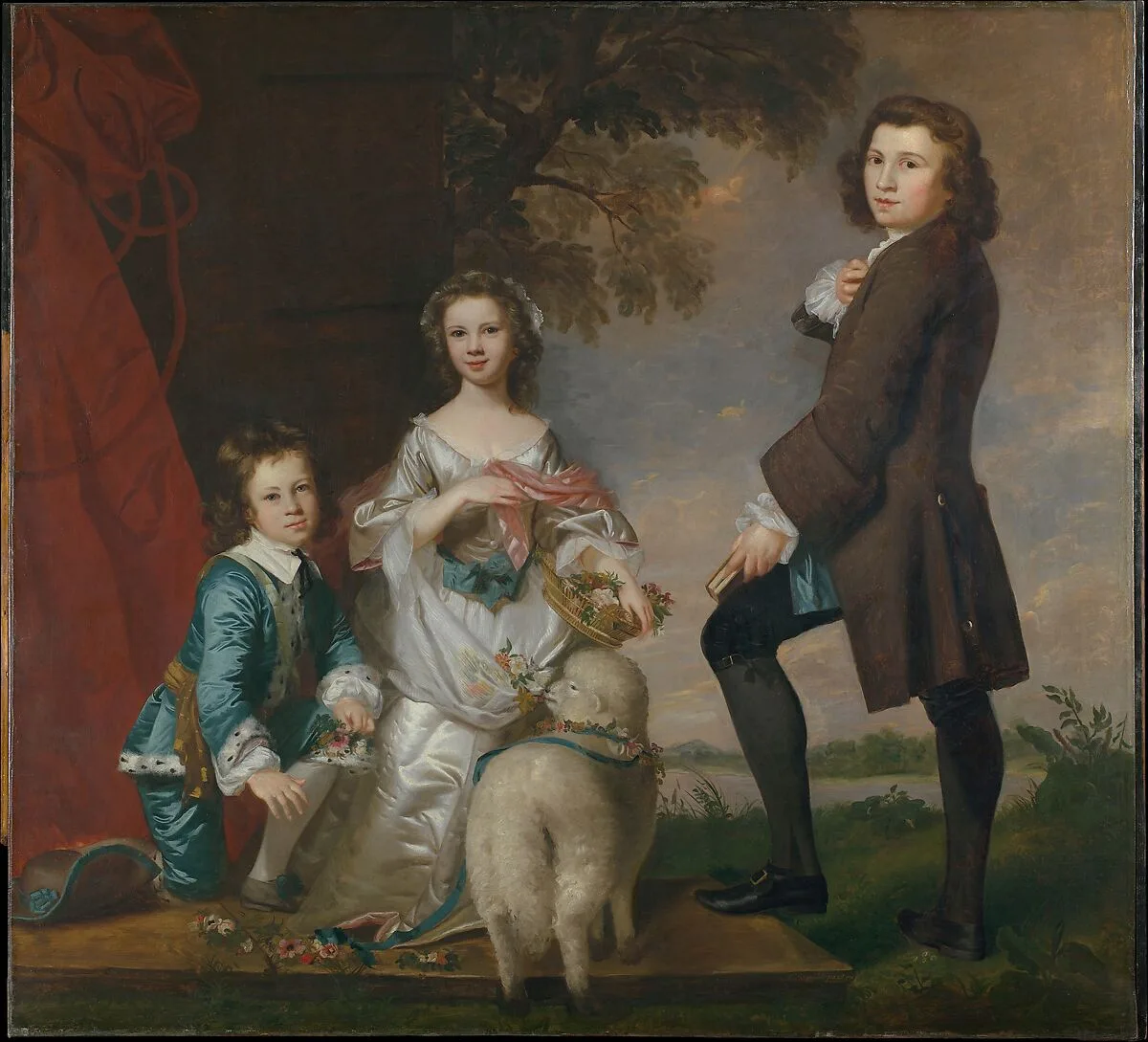Thomas (1740–1825) and Martha Neate (1741–after 1795) with His Tutor, Thomas Needham — Sir Joshua Reynolds