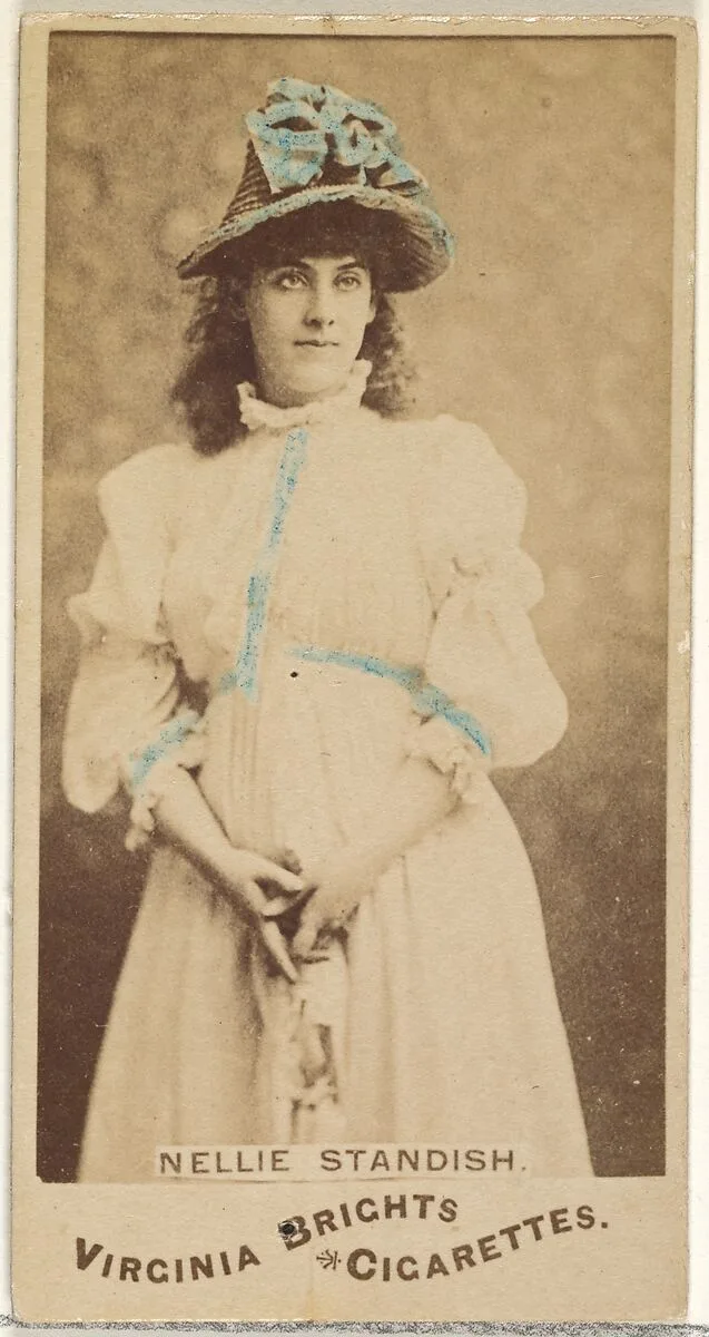 Nellie Standish, from the Actors and Actresses series (N45, Type 1) for Virginia Brights Cigarettes — Allen & Ginter
