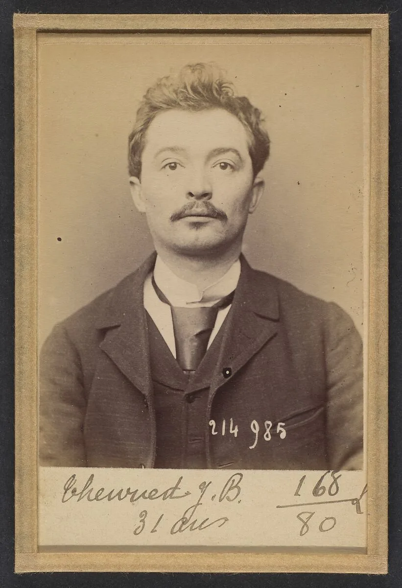 Theuriet. Jean Baptiste. 30 ans, né à Lyon. Gérant-coiffeur. Anarchiste. 2/3/94. — Alphonse Bertillon
