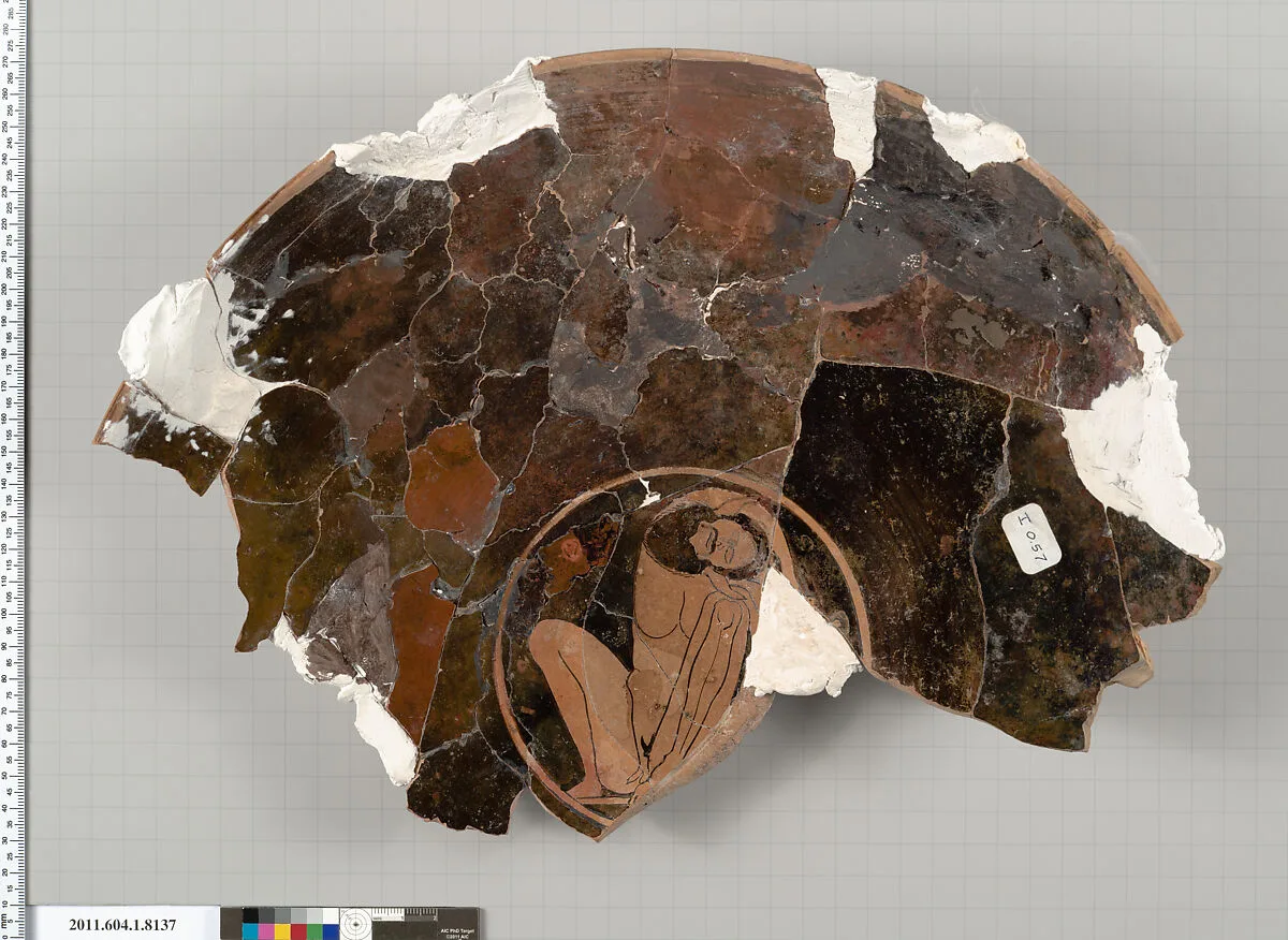 Terracotta fragment of a kylix (drinking cup) — Unknown