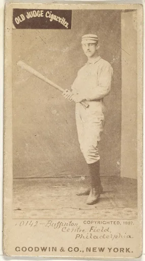 Charles G. Buffington, Center Field, Philadelphia, from the Old Judge series (N172) for Old Judge Cigarettes