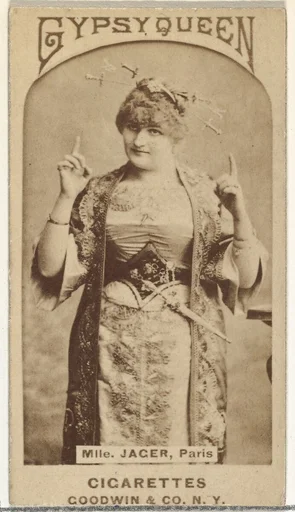 Mlle. Jager, Paris, from the Actors and Actresses series (N171) for Gypsy Queen Cigarettes