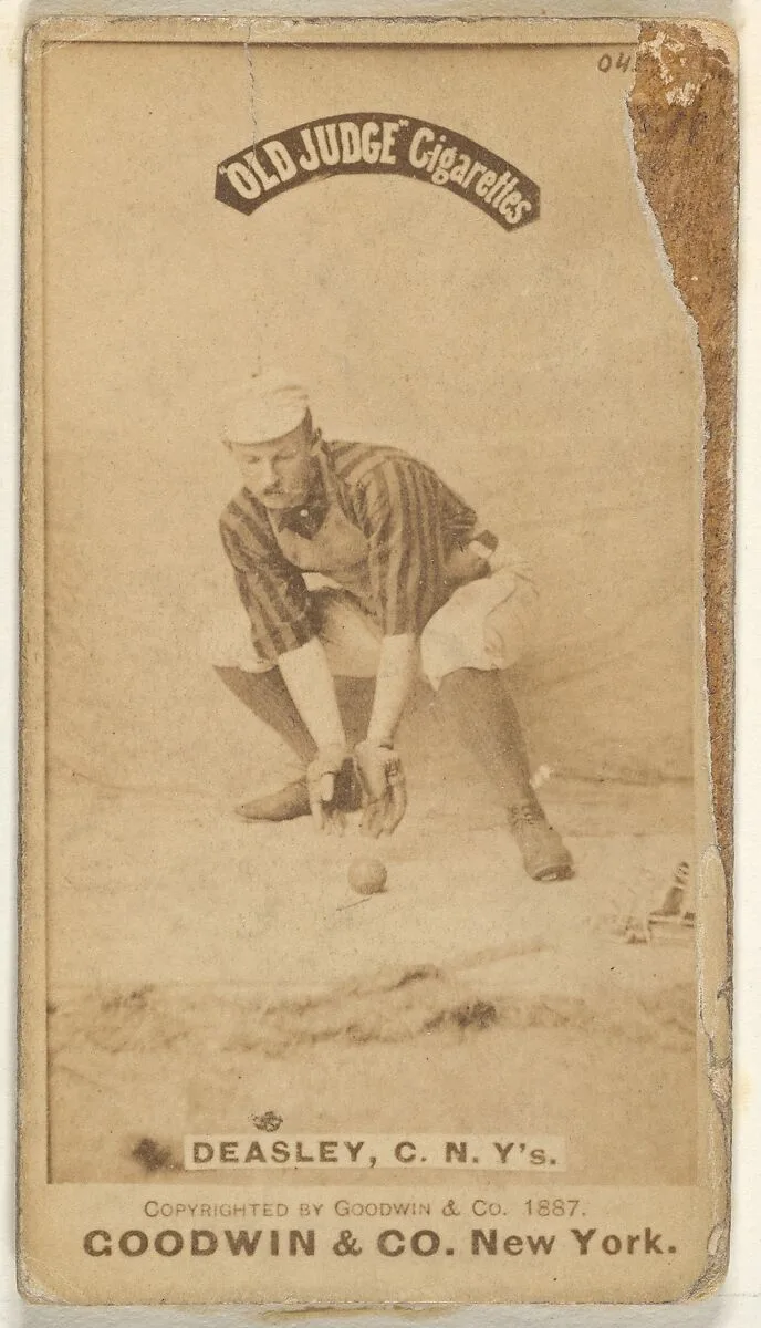 Thomas H. "Pat" Deasley, Catcher, New York, from the Old Judge series (N172) for Old Judge Cigarettes — Goodwin & Company