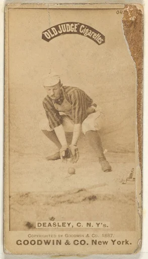 Thomas H. "Pat" Deasley, Catcher, New York, from the Old Judge series (N172) for Old Judge Cigarettes