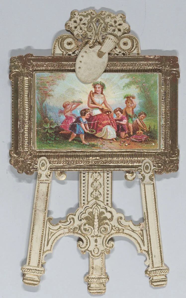 Valentine - Standing easel, chromolithographed family — Raphael Tuck & Sons