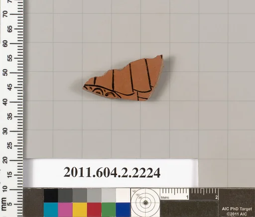 Terracotta fragment of a hydria: kalpis (water jar)?