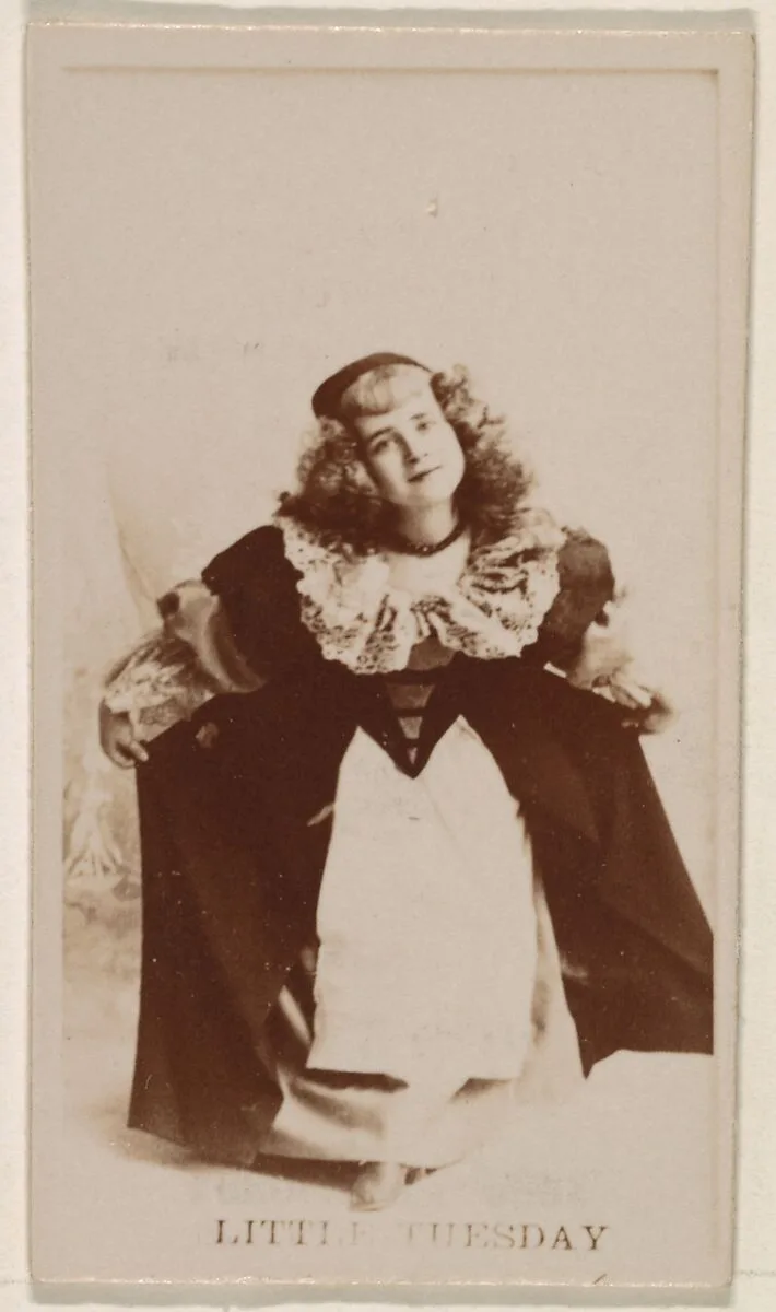 Little Tuesday, from the Actresses series (N245) issued by Kinney Brothers to promote Sweet Caporal Cigarettes — Kinney Brothers Tobacco Company