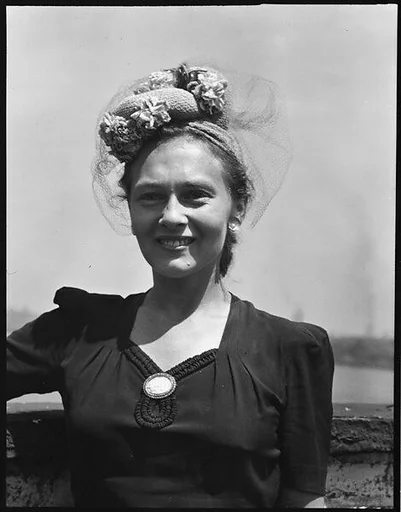 [Unidentified Woman on Roof of 441 East 92nd Street Apartment Building?, New York City]