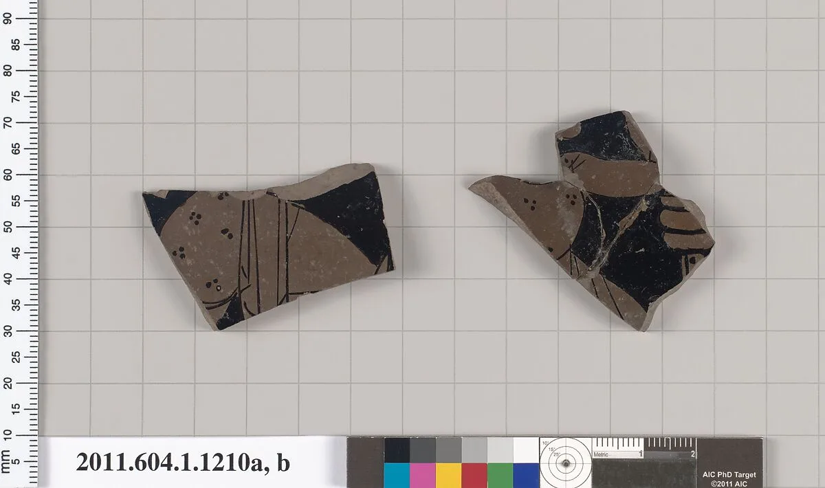 Terracotta fragments of a kylix (drinking cup) — Unknown