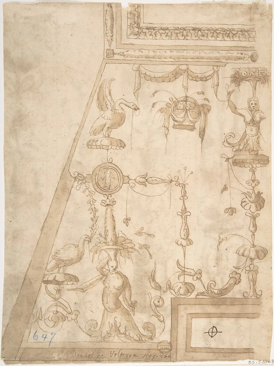 Wall or Cove Decoration — Anonymous, Italian, 16th century