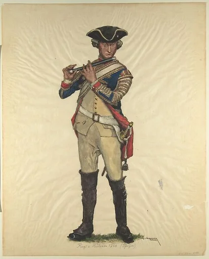 Prussian Military Costume: Regiment v. Hülsen 1760 (Fifer)