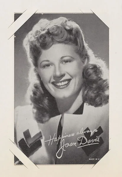 Joan Davis from TV and Radio Stars Exhibit Cards series (W409) — Unknown