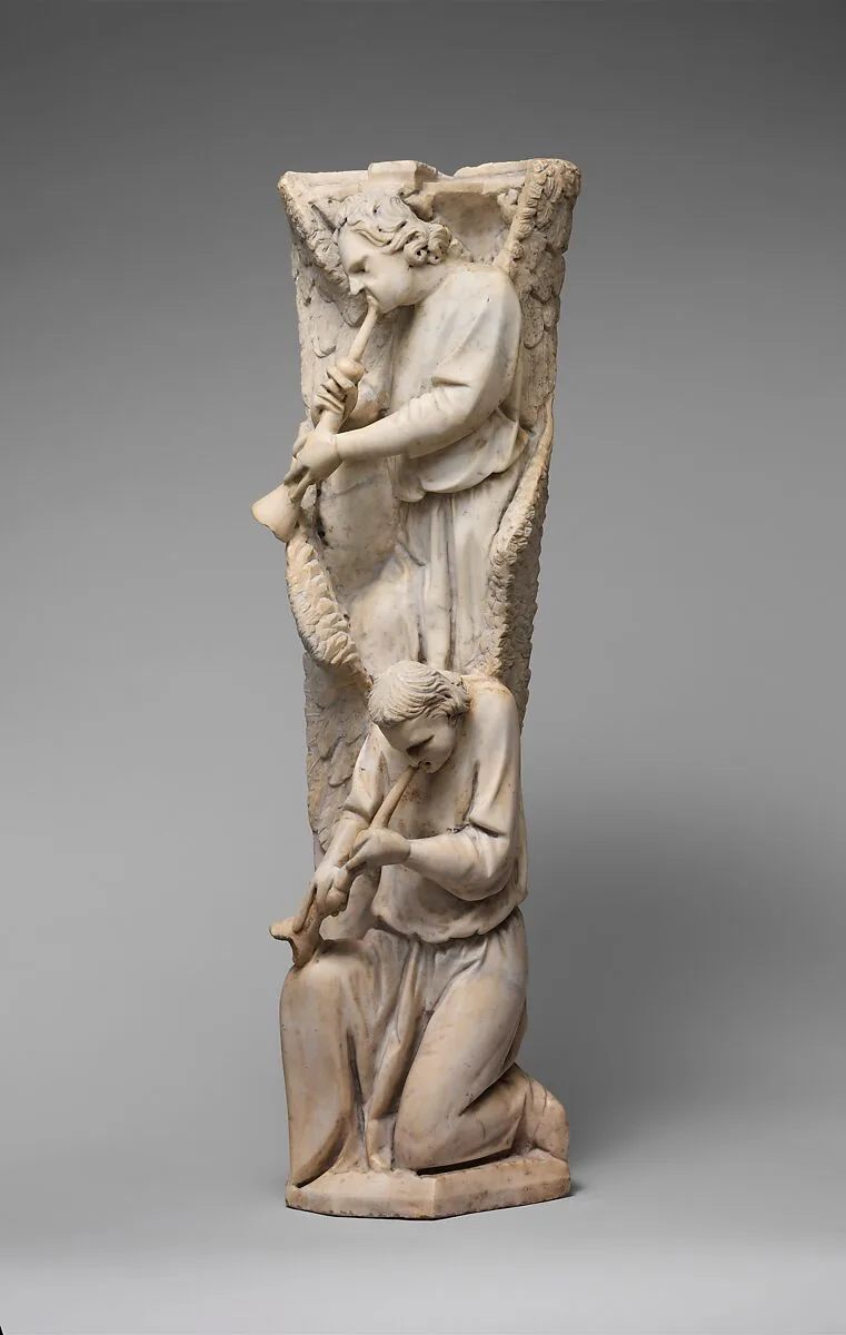 Pilaster of Angels Sounding Trumpets from the Parapet of a Pulpit — Giovanni Pisano
