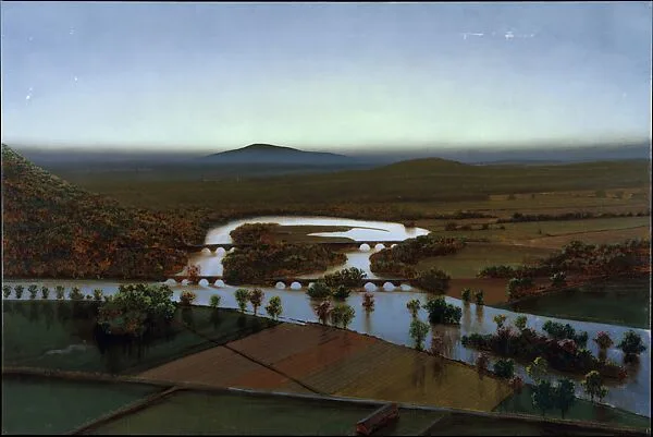 The Oxbow: After Church, After Cole, Flooded (Flooded River for the Matriarchs E. & A. Mongan), Green Light — Stephen Hannock