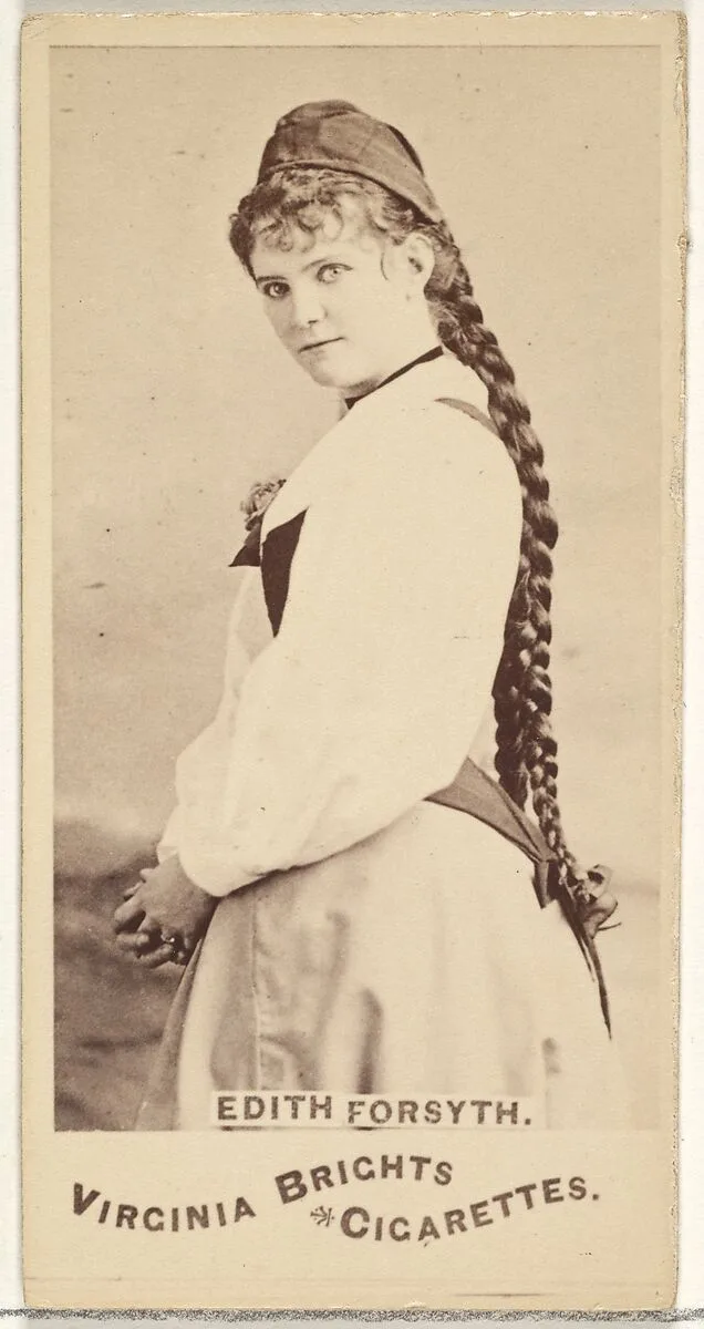 Edith Forsyth, from the Actors and Actresses series (N45, Type 1) for Virginia Brights Cigarettes — Allen & Ginter