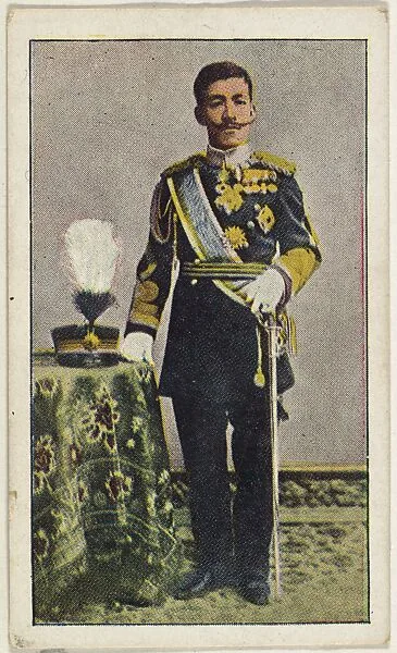 Card No. 7, The Mikado of Japan, from the World War I Scenes series (T121) issued by Sweet Caporal Cigarettes — Underwood & Underwood|American Tobacco Company
