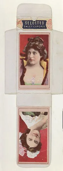Original packaging for the Actresses series (T176) issued by Sweet Caporal Cigarettes — Kinney Brothers Tobacco Company