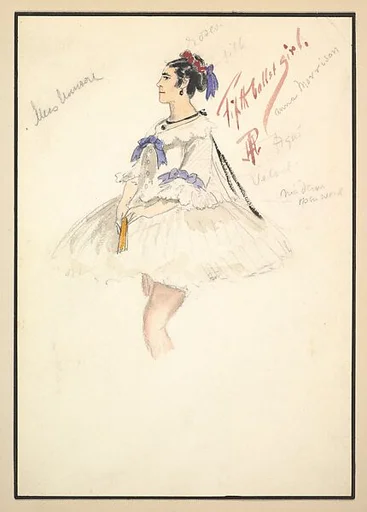Costume Design for 'Fifth Ballet Girl' (Short White Dress)