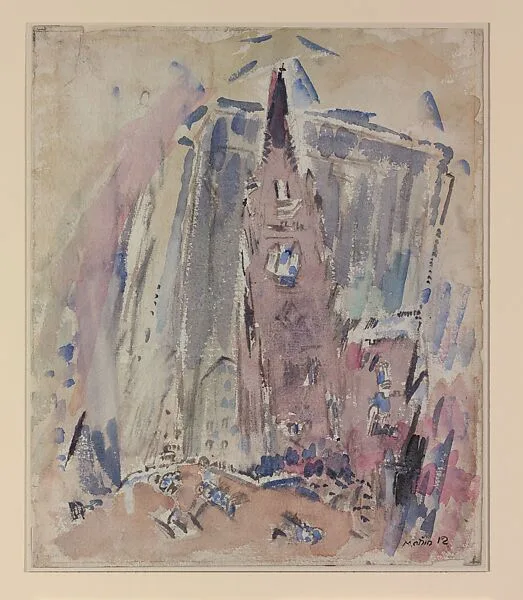 Broadway, Trinity Church — John Marin