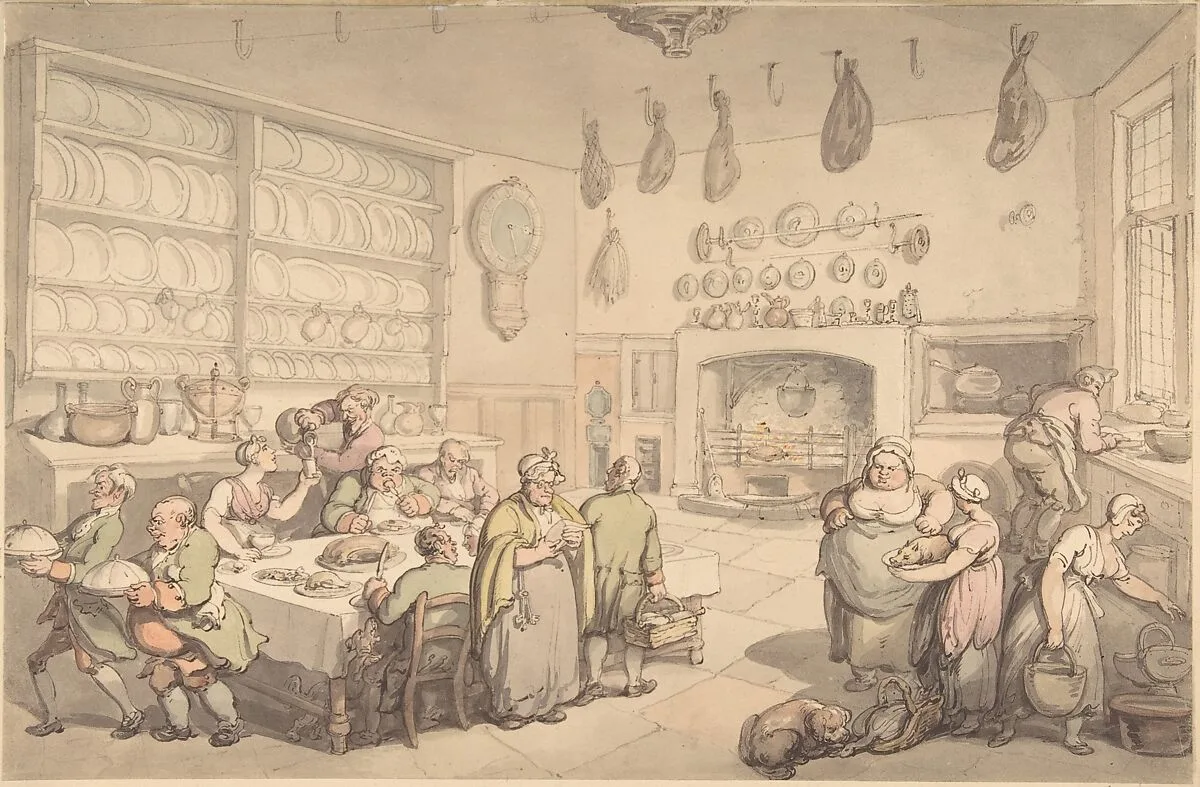 The Squire's Kitchen — Thomas Rowlandson