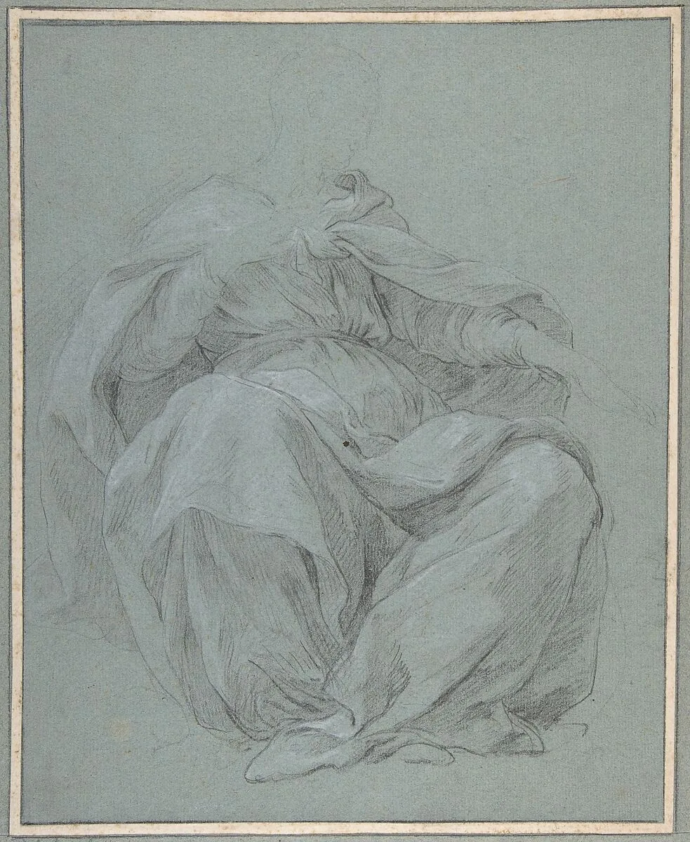 Seated Draped Figure — François Le Moyne