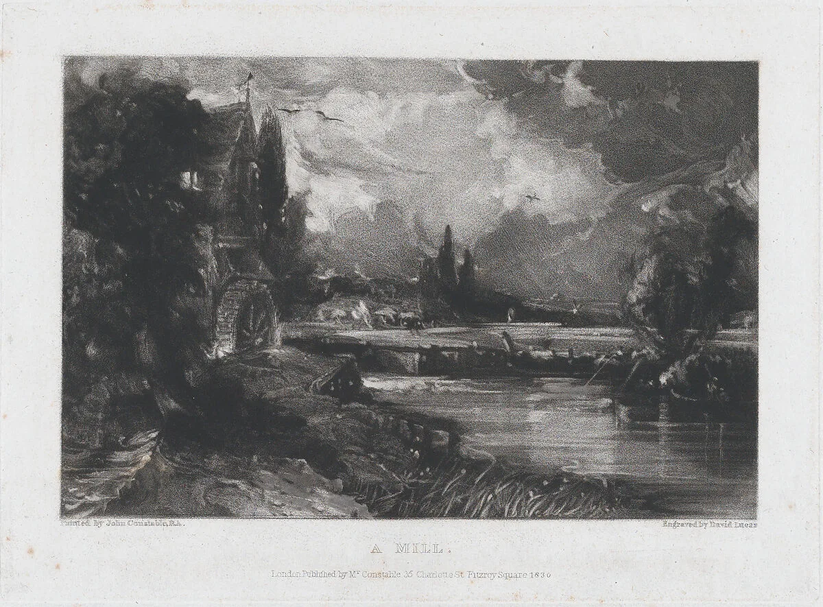 A Mill — David Lucas|John Constable