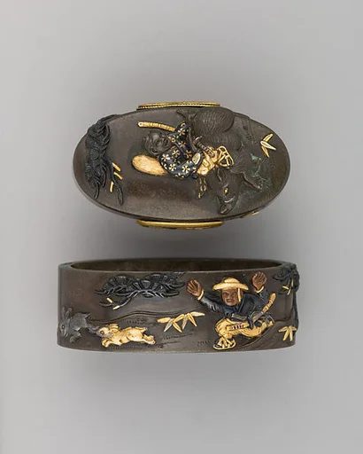 Sword-Hilt Collar and Pommel (Fuchigashira)