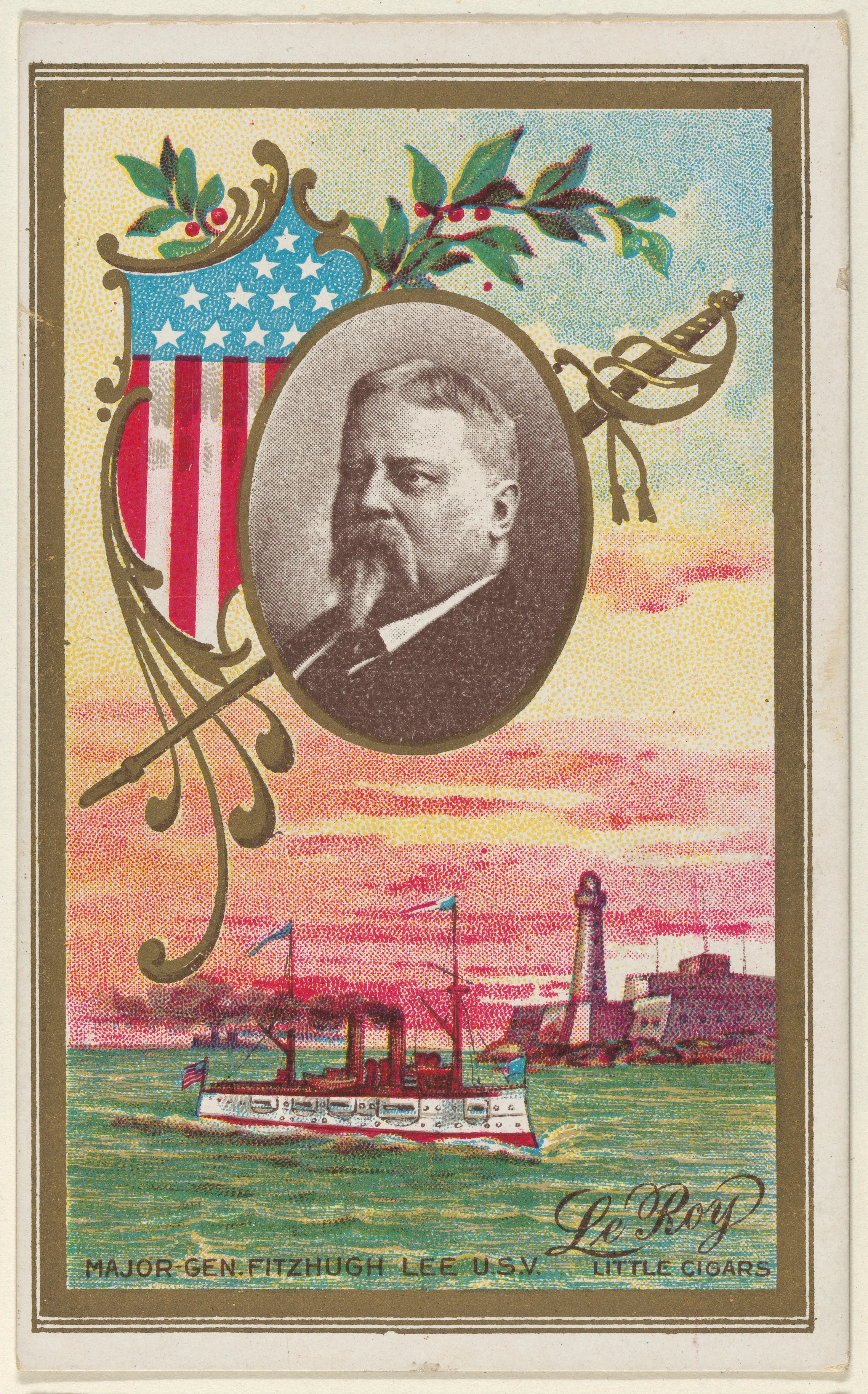 Major General Fitzhugh Lee, U.S. Volunteers, from the "Generals" series (T63), issued by LeRoy Little Cigars — LeRoy Little Cigars