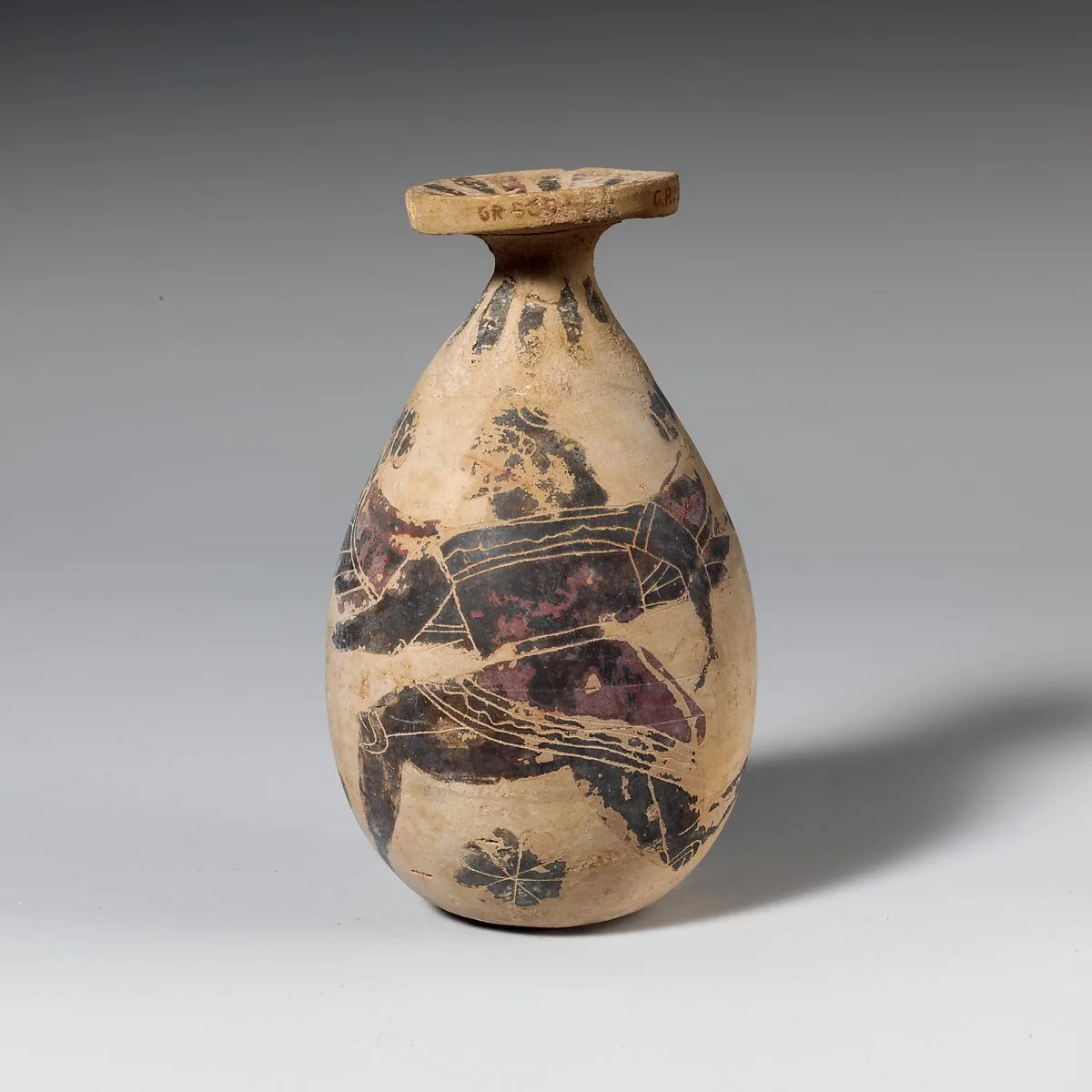 Terracotta alabastron (perfume vase) — Unknown