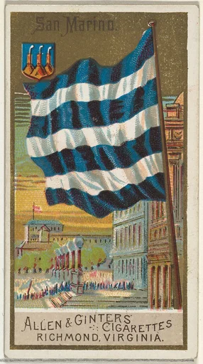 San Marino, from Flags of All Nations, Series 2 (N10) for Allen & Ginter Cigarettes Brands