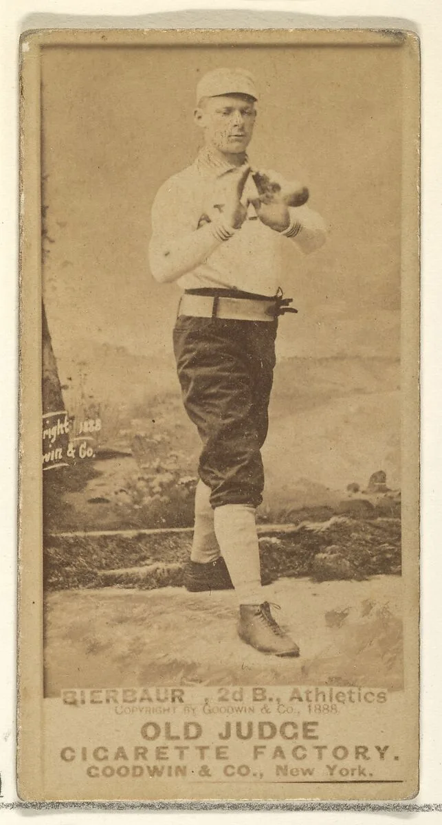 Bierbauer, 2nd Base, Philadelphia Athletics, from the Old Judge series (N172) for Old Judge Cigarettes — Goodwin & Company