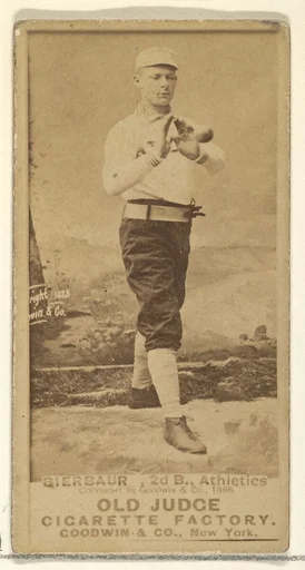 Bierbauer, 2nd Base, Philadelphia Athletics, from the Old Judge series (N172) for Old Judge Cigarettes