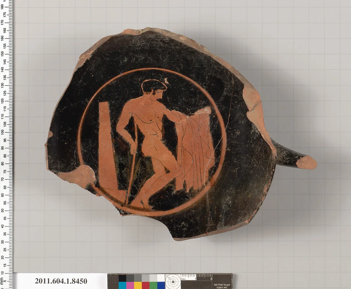 Terracotta fragment of a stemless kylix (drinking cup) — Unknown