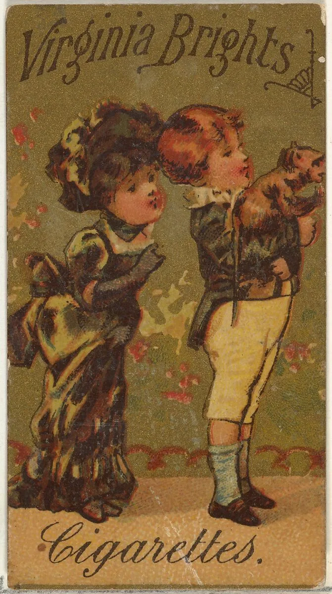 From the Girls and Children series (N64) promoting Virginia Brights Cigarettes for Allen & Ginter brand tobacco products — Allen & Ginter