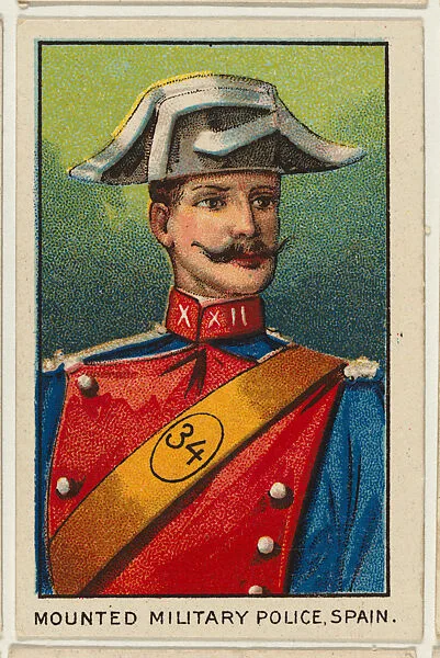 Mounted Military Police, Spain, from the Military series (T79) issued by the American Tobacco Company — American Tobacco Company