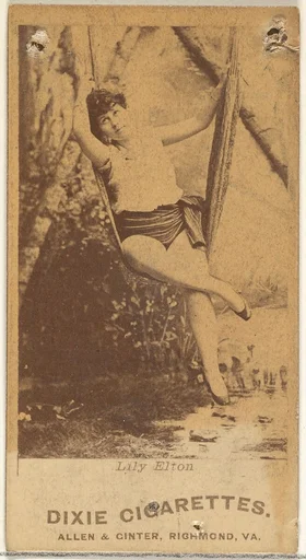 Lilly Elton, from the Actors and Actresses series (N45, Type 1) for Virginia Brights Cigarettes