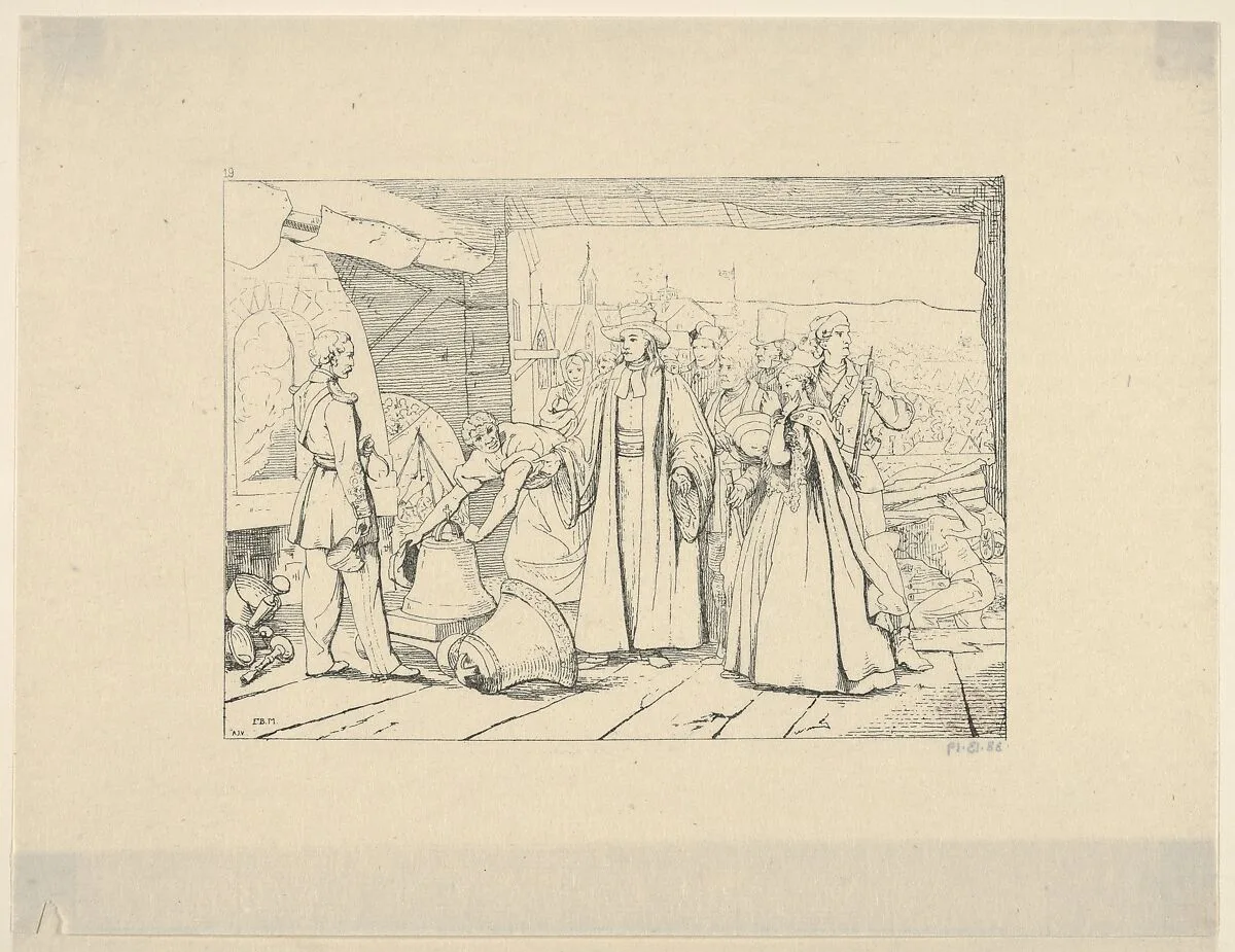 Offering of Bells to be Cast into Cannon (from Confederate War Etchings) — Adalbert John Volck