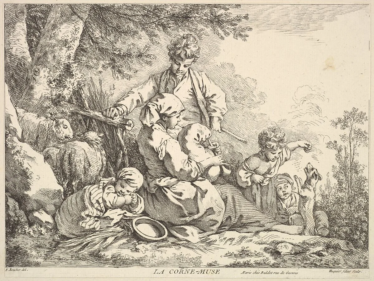 Bagpipes — François Boucher|Jacques Gabriel Huquier