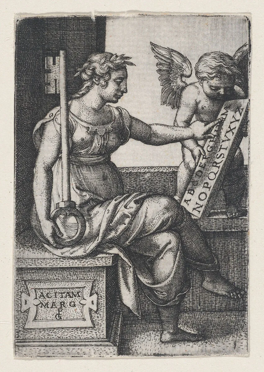 Grammatica, from The Liberal Arts — Georg Pencz