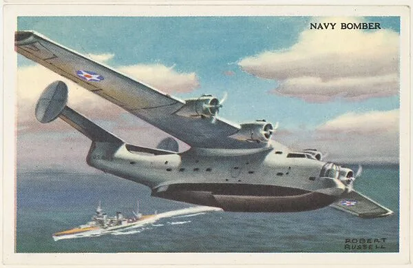 Navy Bomber, bakery card from the National Defense series (D59), issued by Bell Bakeries, Inc. — Bell Bakeries, Inc.