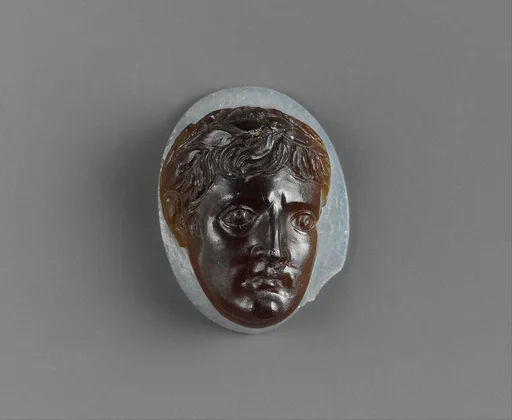 Glass cameo: head of Augustus